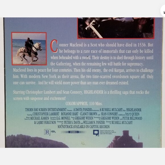 Highlander (VHS, 1993) 6279E1M - Picture 5 of 10